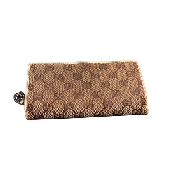 Gucci GG Canvas and Leather long wallet with interlocking GG charm pull - Picture 2 of 12